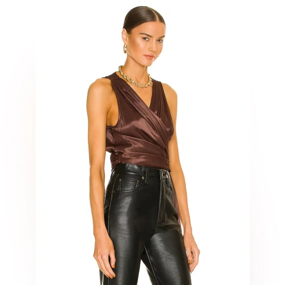 L'ACADEMIE SHIRI WRAP TOP REVOLVE LOVERS FRIENDS TULAROSA AMANDA UPRICHARD BOHO - Picture 5 of 7